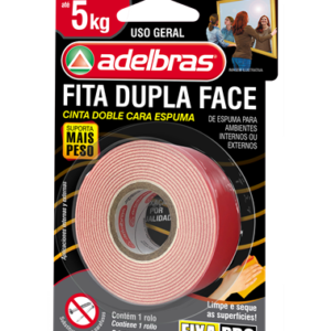 FITA DUPLA FACE 24X1,5M  FIXA PRO FORTE 5KG 953  ADELBRAS