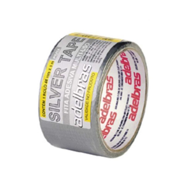 FITA MULTIUSO SILVER TAPE PRATA 48MMX5M ADELBRAS