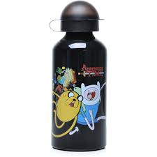 GARRAFA DE ALUMÍNIO 500ML HORA DE AVENTURA PRETA DMW