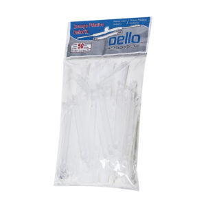 GRAMPO TRILHO PLASTICO PARA 300 FOLHAS BRANCO C/50 DELLO