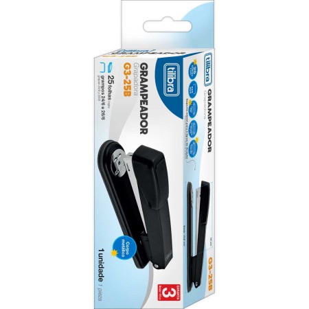 GRAMPEADOR MESA METÁLICO G3-25B PRETO P/25FLS. TILIBRA - Imagem 4