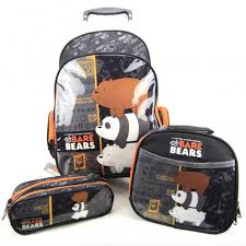 KIT MOCHILETE COM LANCHEIRA E ESTOJO URSOS SEM CURSO BLACK DMW