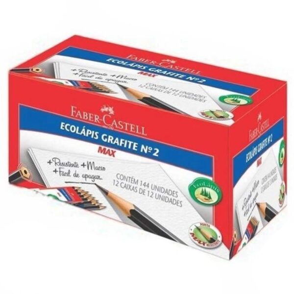 LAPIS PRETO Nº2 1205 SEXTAVADO MAX c/144 FABER CASTELL