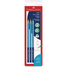 LAPIS PRETO GRIP 2001 AZUL TWO TONE C/3 UNIDADES FABER CASTELL