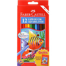 LAPIS DE COR LINHA VERMELHA AQUARELAVEL 12CORES FABER CASTELL
