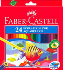 LAPIS DE COR LINHA VERMELHA  AQUARELAVEL 24CORES FABER CASTELL
