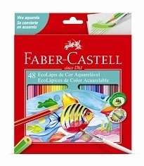 LAPIS DE COR LINHA VERMELHA  AQUARELAVEL 48 CORES FABER CASTELL