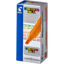 MARCA TEXTO LUMICOLOR LARANJA C/12 PILOT