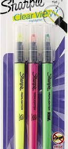 MARCA.TEXTO CLEAR VIEW C/3 CORES  SHARPIE