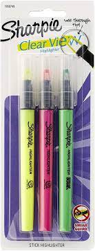 MARCA.TEXTO CLEAR VIEW C/3 CORES  SHARPIE