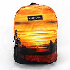 MOCHILA DE COSTAS GRANDE LANDSCAPE AMARELA REF.48752 DMW