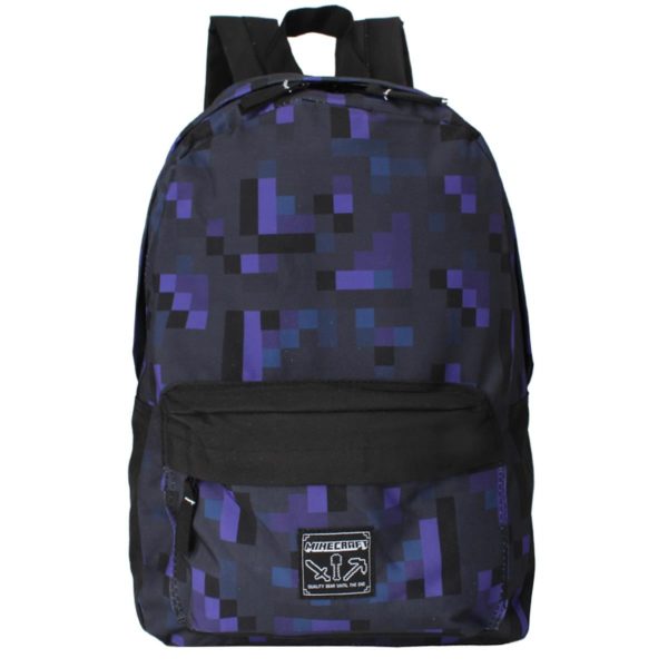 MOCHILA DE COSTAS GRANDE MINECRAFT PRETA  ref.11267 DMW