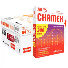 PAPEL SULFITE A-4 75G BRANCO OFFICE C/2400FLS. CHAMEX