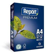 PAPEL SULFITE A-4 75G BRANCO PREMIUM C/500FLS. REPORT