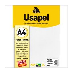 PAPEL VERGE 120G A-4 BRANCO C/50FLS.USAPEL FILIPERSON