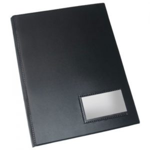 PASTA CATALOGO PVC A-4 50 ENVELOPES C/VISOR PRETA REF.1090A4 DAC