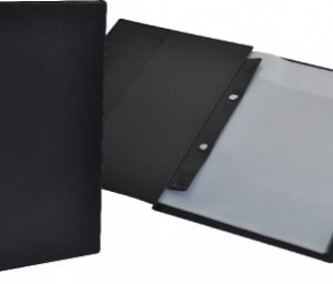 PASTA CATALOGO PVC MEMORANDO PRETA COM 10ENVELOPES  REF.101 ACP
