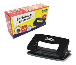 PERFURADOR DE PAPEL 02 FUROS P/12 FLS PRETO 11.105 GATTE