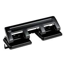 PERFURADOR PAPEL METALICO 4 FUROS PARA 20 FLS. PRETO BRW
