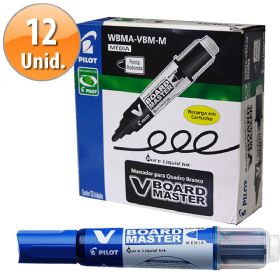 PINCEL P/QUADRO BRANCO RECARREGAVEL AZUL WBMAVBM C/12 PILOT