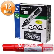 PINCEL P/QUADRO BRANCO RECARREGAVEL VERMELHO WBMAVBM C/12 PILOT