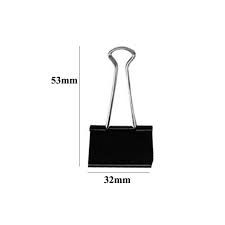 PRENDEDOR DE PAPEL 32MM (TIPO GRAMPOMOL) COM 12 UNIDADES GENMES