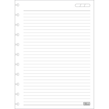 REFIL PAUTADO PARA TILIDISCO UNIVERSITÁRIO 80Folhas 90G TILIBRA - Imagem 3