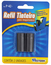 REFIL TINTEIRO PARA ETIQUETADORA 2 PECAS - 20MM CÓD. P-42 WESTERN