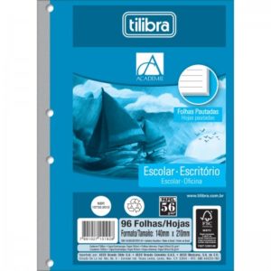 REFIL TILIFLEX PARA CADERNO ARGOLADO 1/4 ACADÉMIE 96 FOLHAS TILIBRA