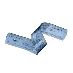 REGUA FLEXIVEL PLASTICA 30CM  WALEU