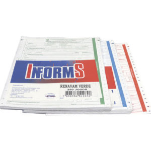 RENAVAM 1VIA VERDE OU VERMELHO C/250 FOLHAS INFORMS