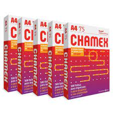 PAPEL SULFITE A-4 75G BRANCO OFFICE C/2500FLS. CHAMEX