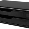 SUPORTE PARA MONITOR 2GAVETAS MDF 39X26X12CM BLACK 3346 SOUZA