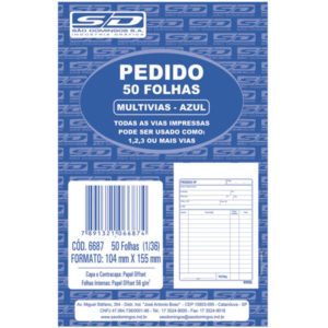 TALAO DE PEDIDO 1/36 1VIA 50FOLHAS PACOTE C/20 BLOCOS SAO DOMINGOS