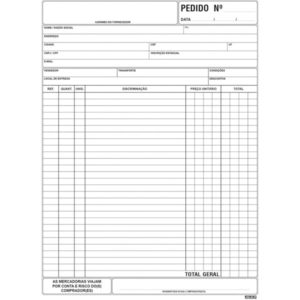 TALAO DE PEDIDO 1/9 1 VIA 50 FOLHAS  PCT.C/10  SAO DOMINGOS