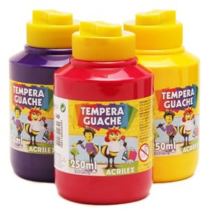 TINTA GUACHE 250ML CORES DIVERSAS ACRILEX