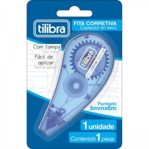 CORRETIVO EM FITA 5MMX6M AZUL – BLISTER COM 1 UNIDADE TILIBRA
