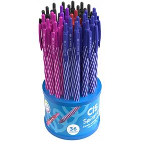 CANETA ESFEROGRÁFICA RETRÁTIL RT 0.7mm ROSA SPIRO CIS - Imagem 2