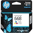 CARTUCHO ORIGINAL HP 668 COLORIDO P/2975/4370 7FP36VL 3ML