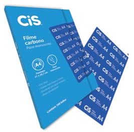 PAPEL CARBONO PAPEL A-4  AZUL  C/100 FOLHAS CIS