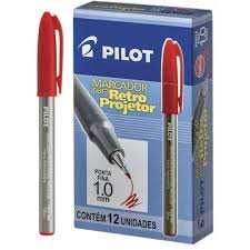 CANETA RETROPROJETOR 1.0MM VERMELHA PILOT - Imagem 3