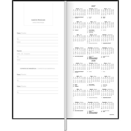AGENDA ANUAL 2027 COMERCIAL IDEALE ESPIRAL 119X275MM 416PG. TILIBRA - Imagem 3