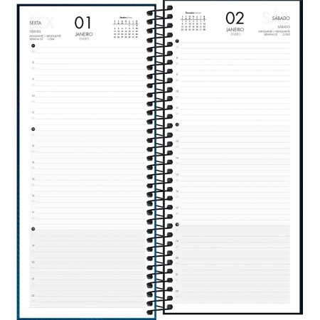 AGENDA ANUAL 2027 COMERCIAL IDEALE ESPIRAL 119X275MM 416PG. TILIBRA - Imagem 5
