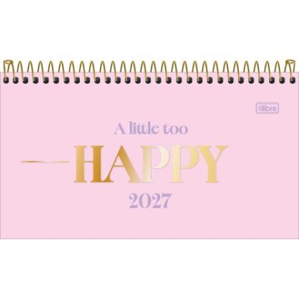 AGENDA ANUAL 2027 HAPPY ESPIRAL SEMANAL 167x89mm TILIBRA