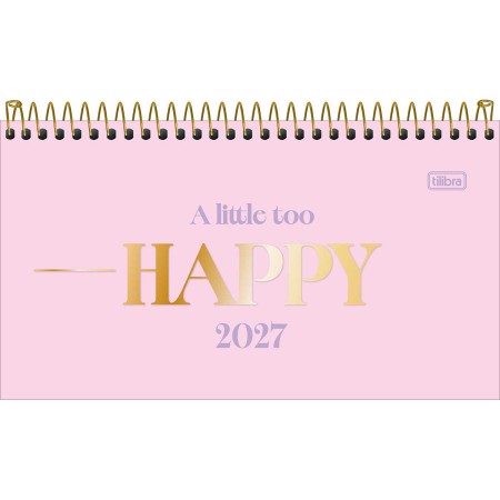 AGENDA ANUAL 2027 HAPPY ESPIRAL SEMANAL 167x89mm TILIBRA