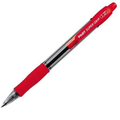 CANETA ESFEROGRÁFICA SUPERGRIP VERMELHA 1.0mm  PILOT