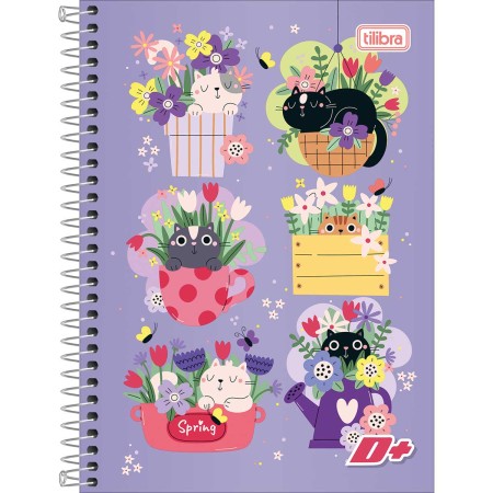 CADERNO ESPIRAL CAPA DURA 1/4 D+ FEMININO 96FOLHAS TILIBRA - Imagem 7
