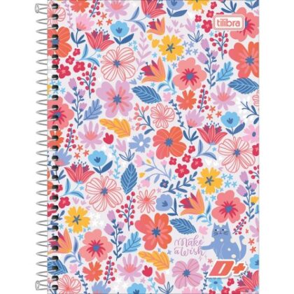 CADERNO ESPIRAL CAPA DURA 1/4 D+ FEMININO 96FOLHAS TILIBRA
