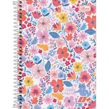CADERNO ESPIRAL CAPA DURA 1/4 D+ FEMININO 96FOLHAS TILIBRA