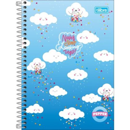 CADERNO ESPIRAL CAPA DURA 1/4 PEPPER FEMININO 80FOLHAS TILIBRA